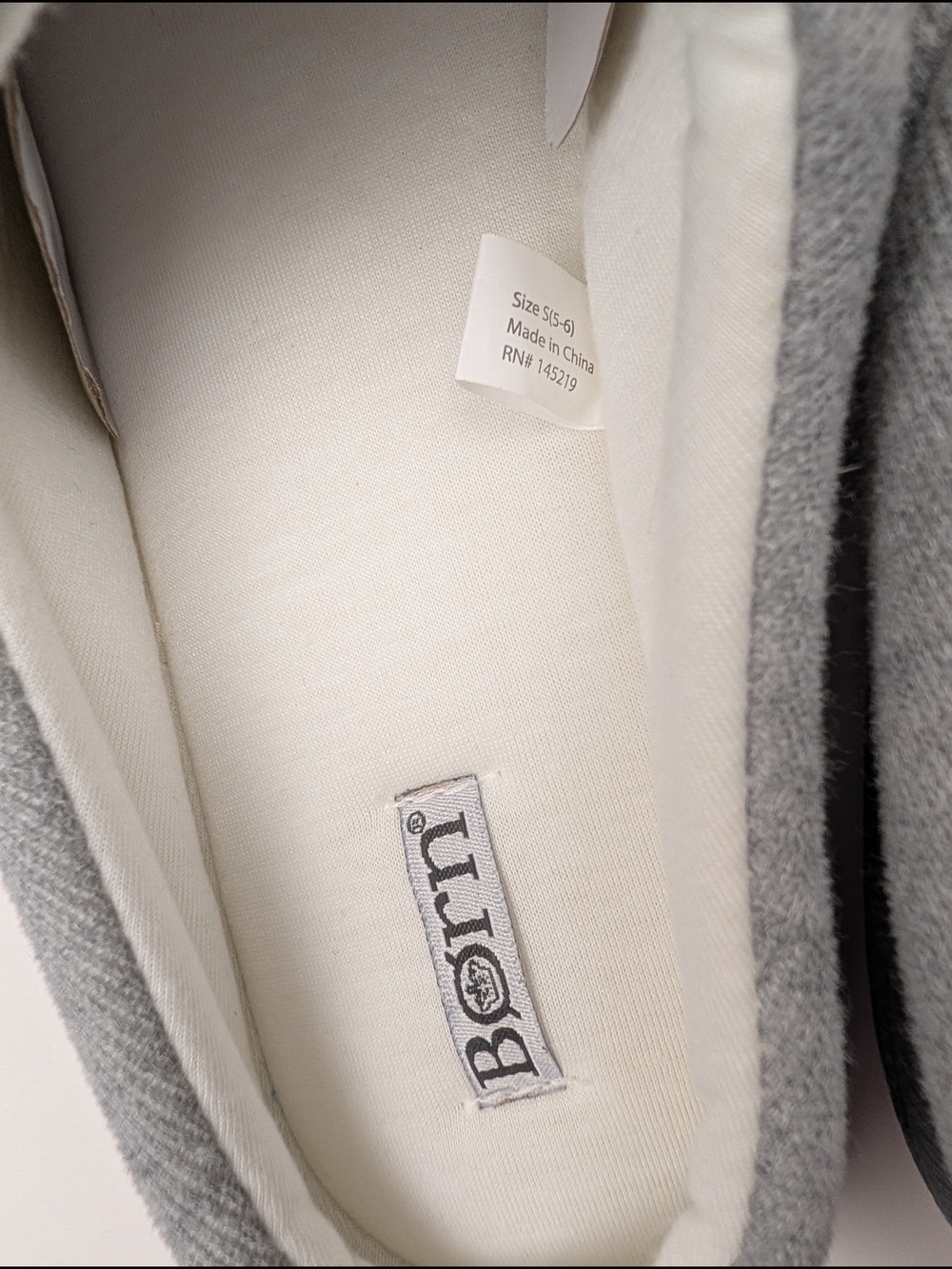 Born Slip-On Slippers, Ladies Size 5-6, Gray, Non-slip Sole, NWT - Picture 2 of 4